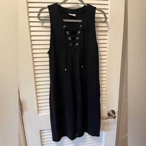 Tommy Bahama Island Cays lace-up dress / coverup black, medium, worn twice